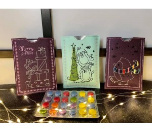 Türchen Stickserie ITH - Schokolinsen Adventskalender to go Hüllen Vol. 2